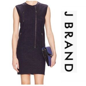 J Brand Denim Blue Sleeveless Chatelet Wool Blend Sweatshirt Dress Size XS
